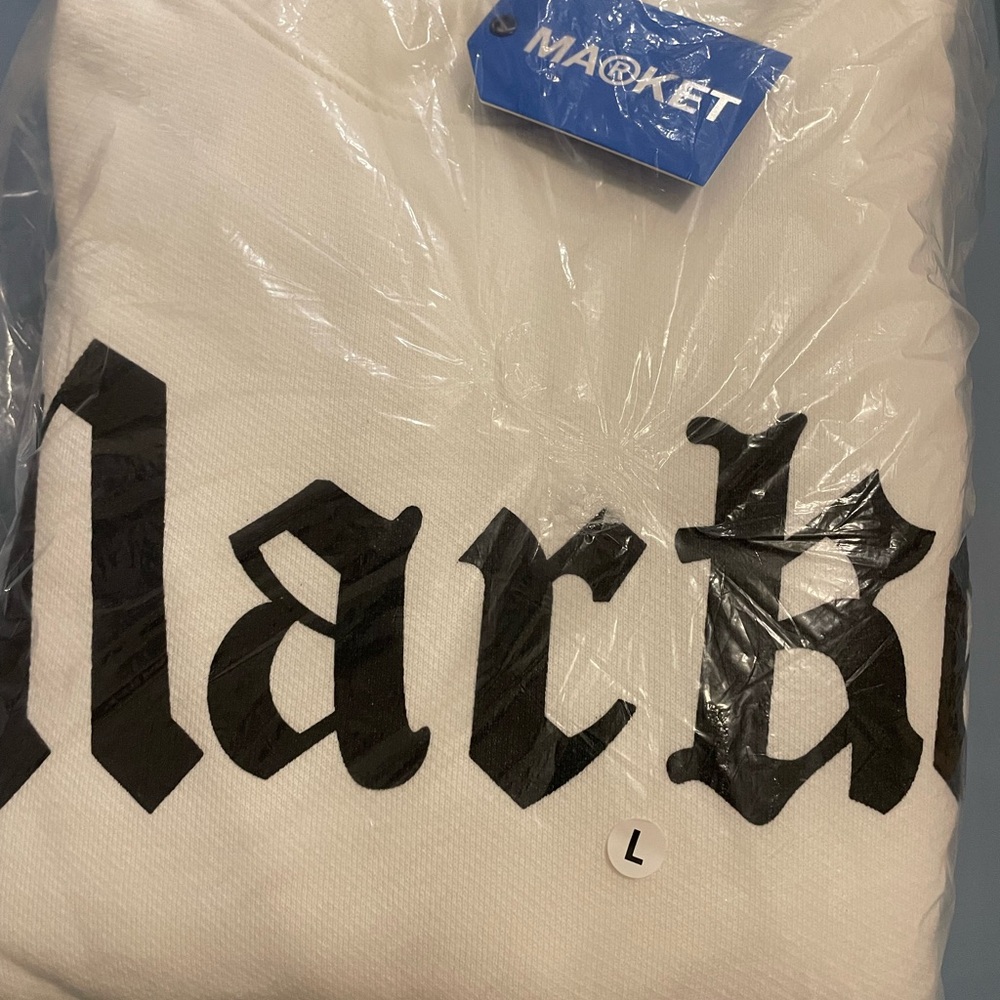 Off White Large Market Studios Graphic Hoodie